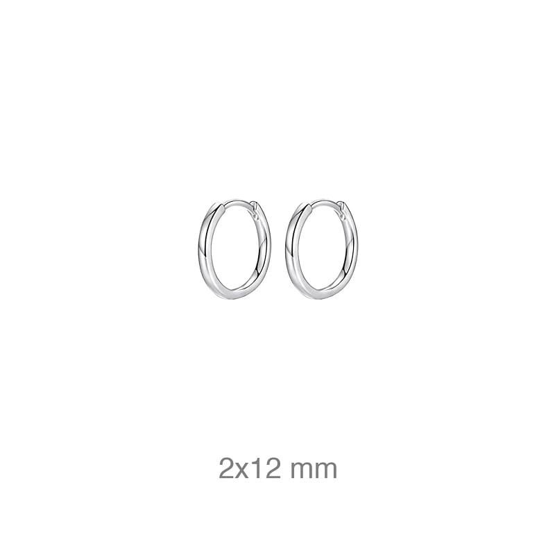 Pendientes Aros 12 mm en Acero