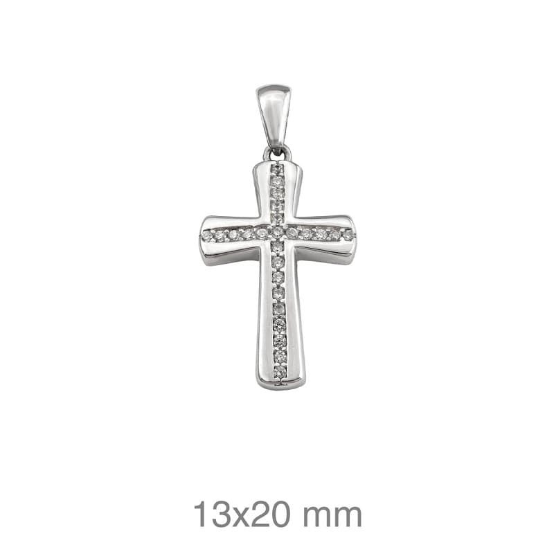 Colgante Cruz con Circonitas de Plata Ley