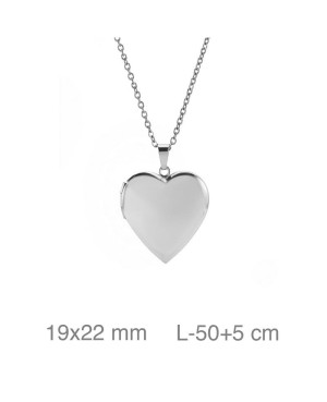 Cadena con Dije Corazón en Acero