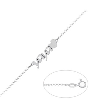 Pulsera Yaya + corazón Plata de Ley