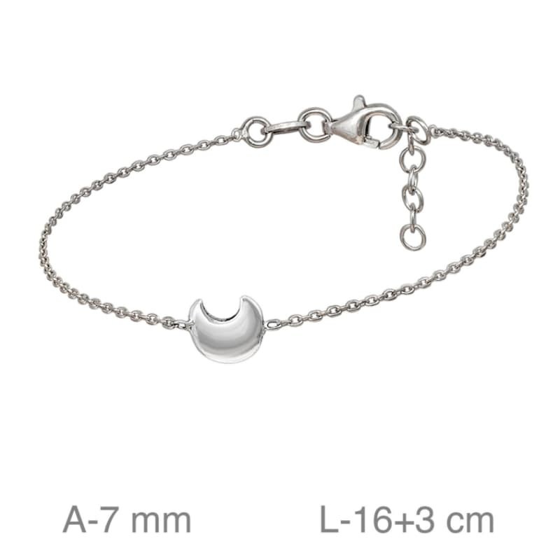 Pulsera con Luna en Plata Ley