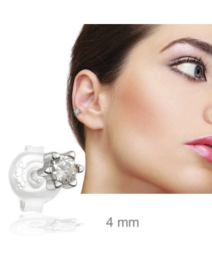 Pendientes con Circonitas en Plata Ley