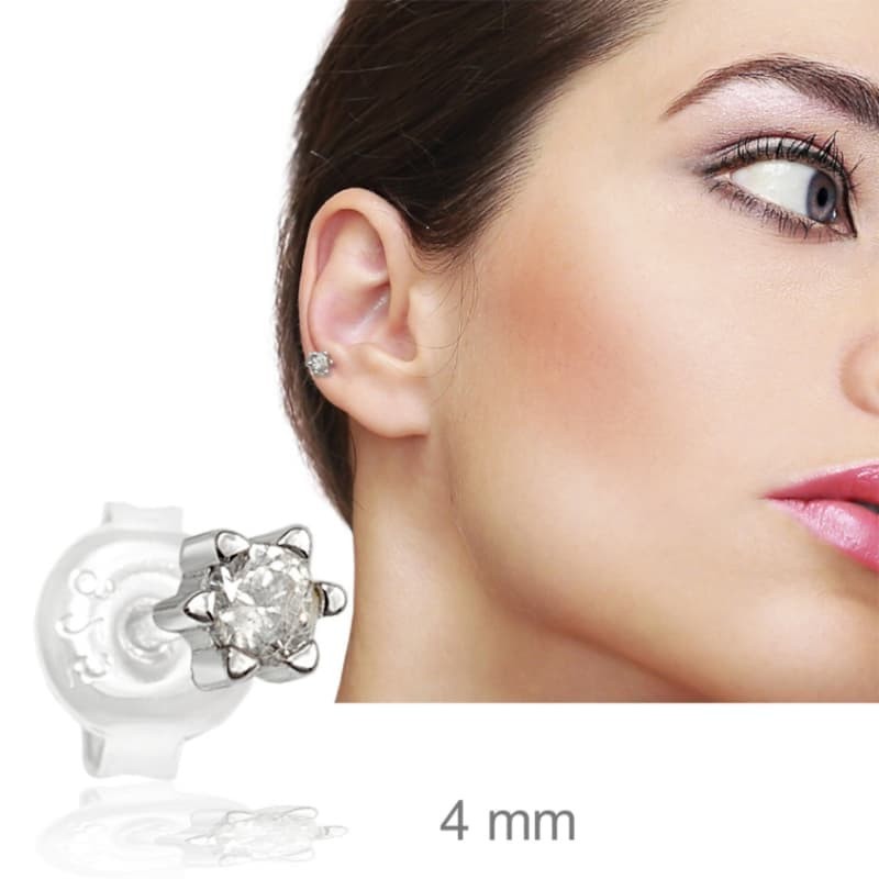 Pendientes con Circonitas en Plata Ley