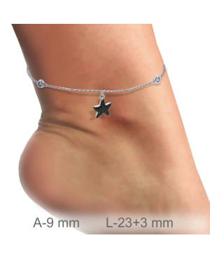 Tobillera Estrella de Mar con Circonitas Plata Ley