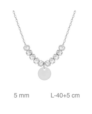 Collar con Disco en Plata Ley