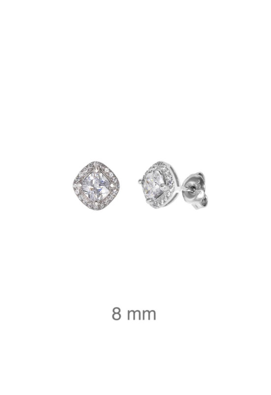 Pendientes con Circonitas en Plata Ley