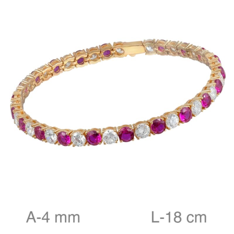 Pulsera Riviere de Plata Ley