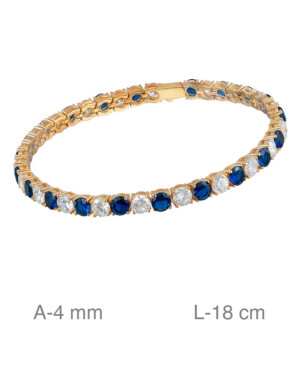 Pulsera Riviere de Plata Ley