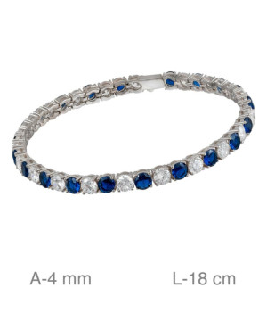 Pulsera Riviere de Plata Ley