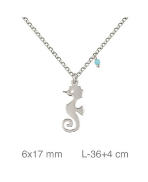 Collar con Caballito de Mar en Plata Ley