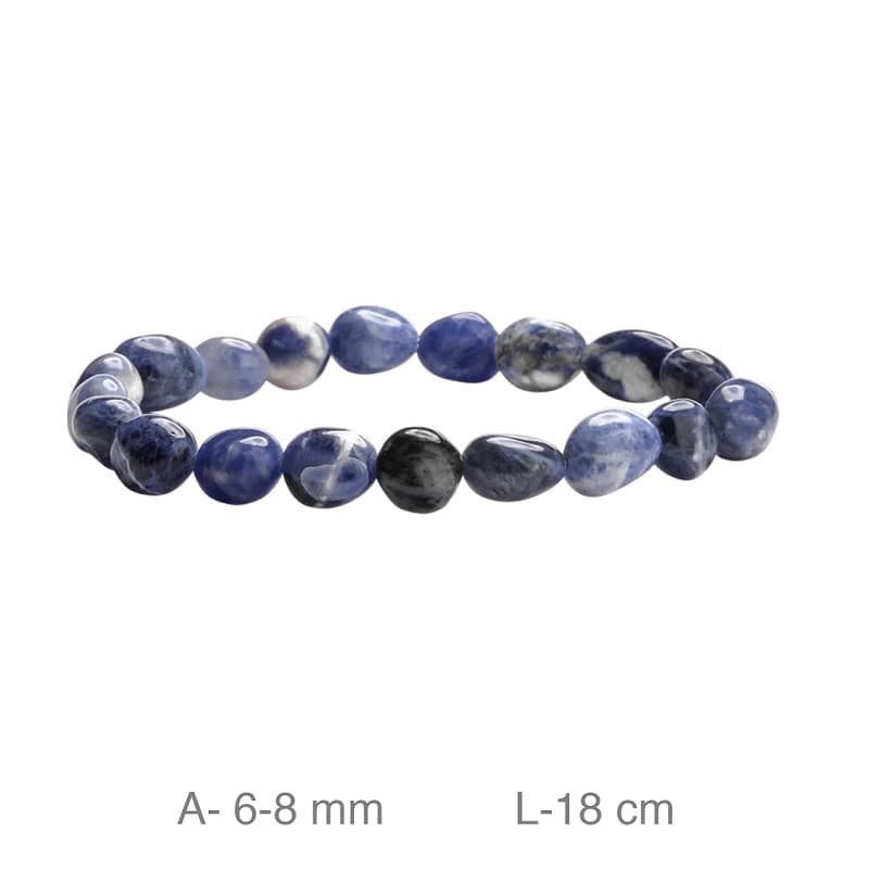 Pulsera Piedra Natural de Vena Azul