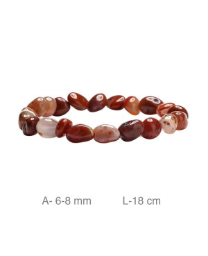 Pulsera de Piedra Natural Ágata Roja del Sur
