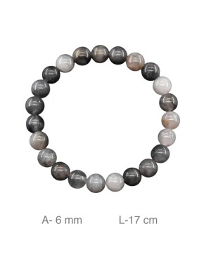 Pulsera de Piedra Natural Ágata de Agua de Nube