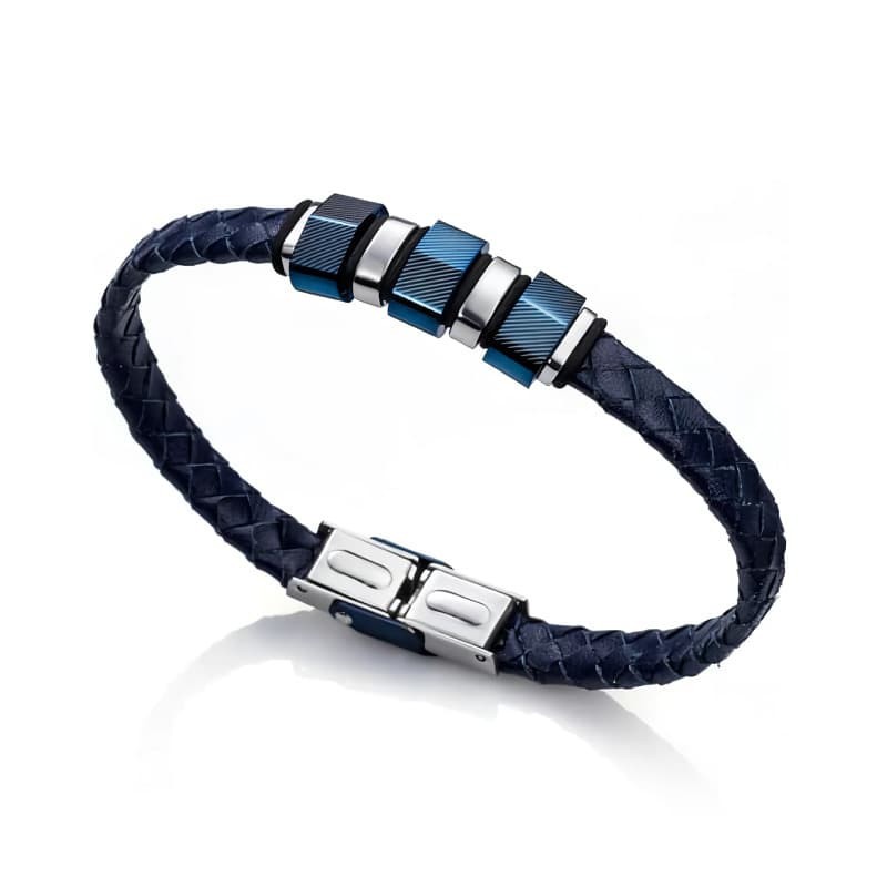 Pulsera Viceroy Magnum 6304P09013 Acero y Piel Azul