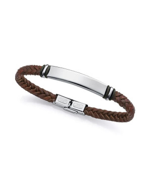 Pulsera Viceroy 15180P01011 Acero y Piel Marrón