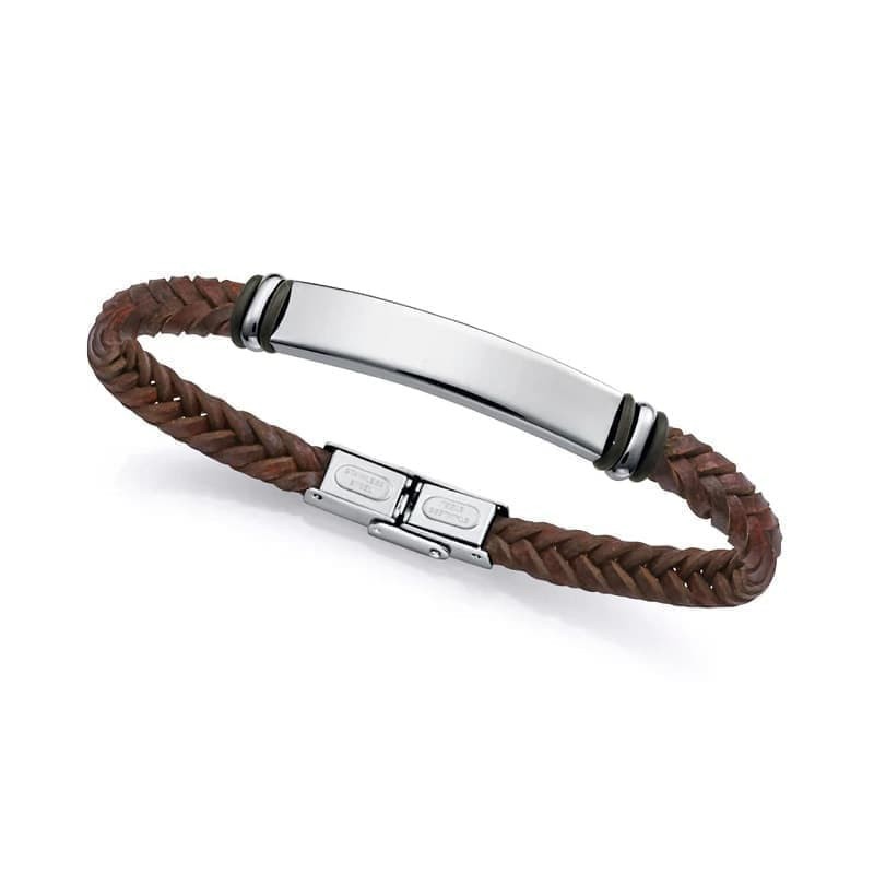 Pulsera Viceroy 15180P01011 Acero y Piel Marrón