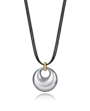 Collar Viceroy de Acero Bicolor y Piel 15175C01000