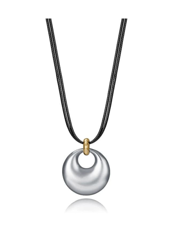 Collar Viceroy de Acero Bicolor y Piel 15175C01000