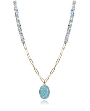 Viceroy de Acero Dorado con Piedras Naturales y Turquesa 14278C01014