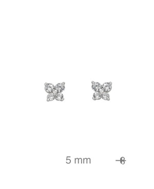 Pendientes Mariposa de Circonitas en Plata Ley