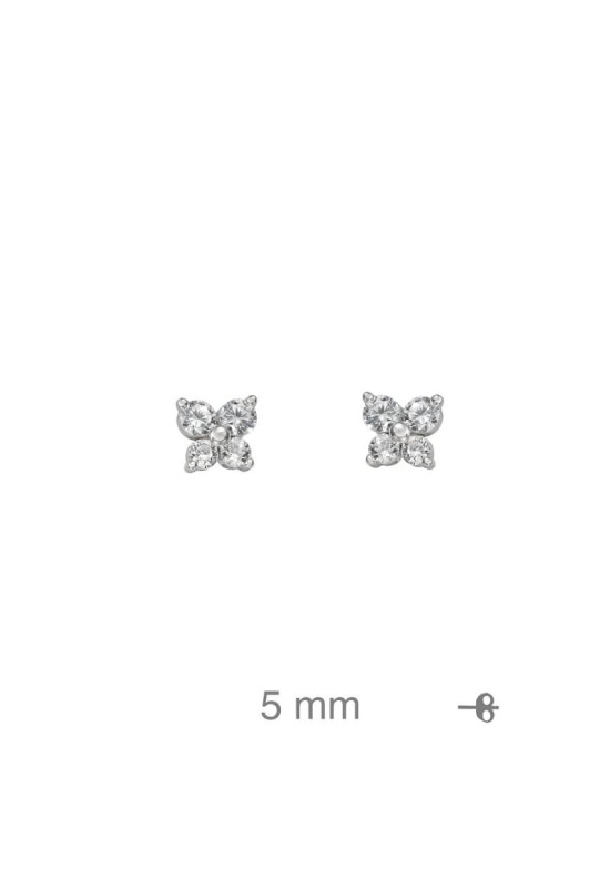 Pendientes Mariposa de Circonitas en Plata Ley