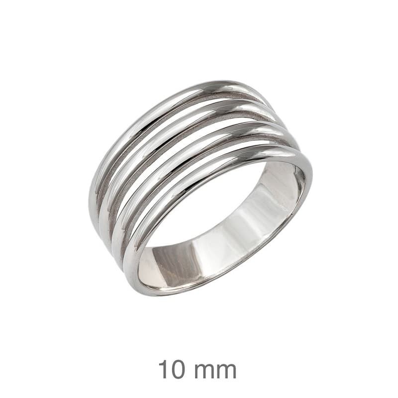 Anillo con Cuatro Aros de Plata Ley