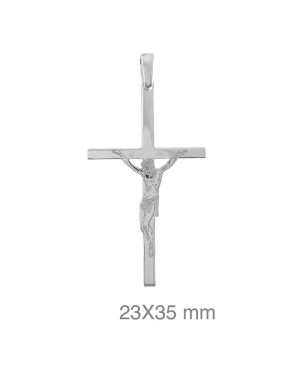 Cruz con Cristo de Plata Ley