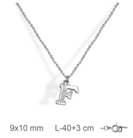 Collar con Letra de Plata Ley