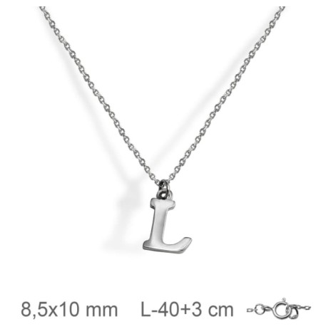 Collar con Letra de Plata Ley