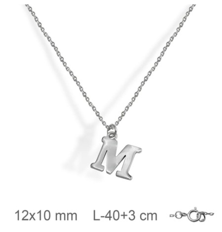 Collar con Letra de Plata Ley