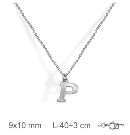 Collar con Letra de Plata Ley