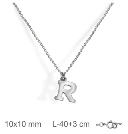 Collar con Letra de Plata Ley