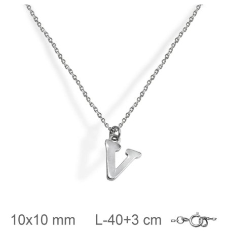 Collar con Letra de Plata Ley