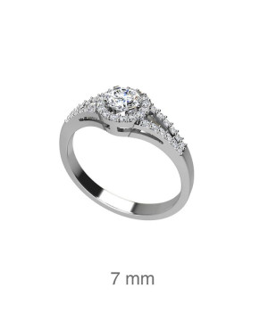 Anillo Circonitas en Plata Ley