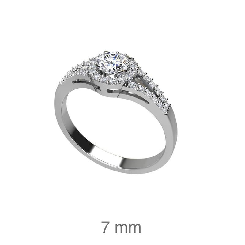 Anillo Circonitas en Plata Ley