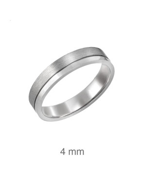 Alianza Plana Mate y Brillo Plata Ley