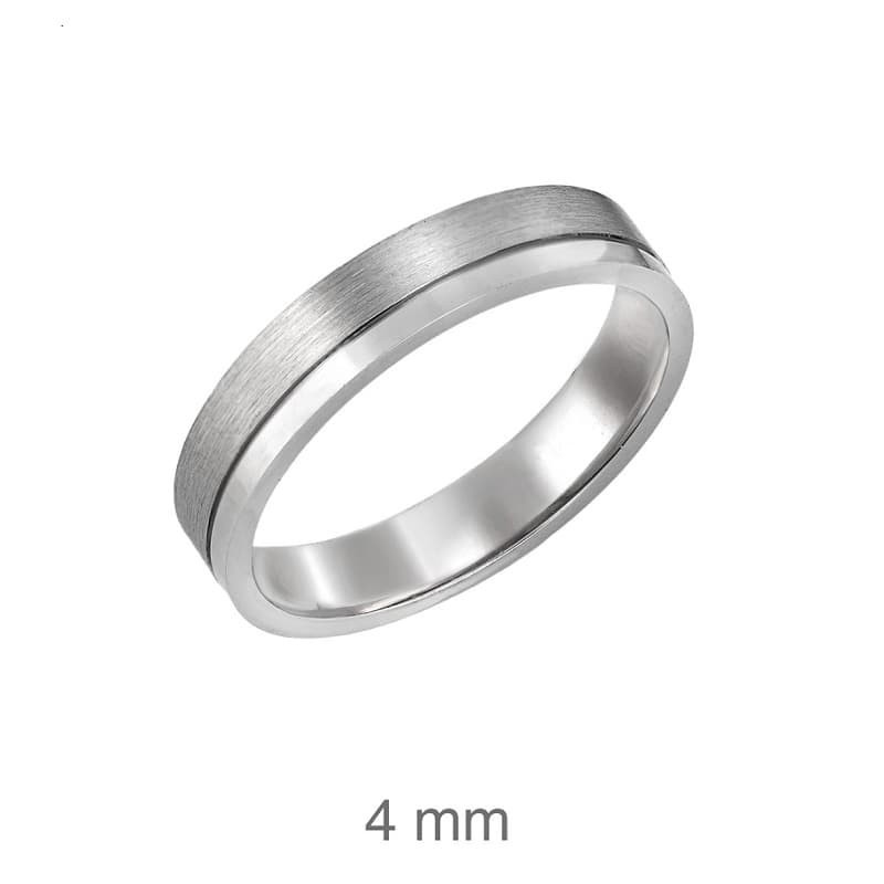 Alianza Plana Mate y Brillo Plata Ley