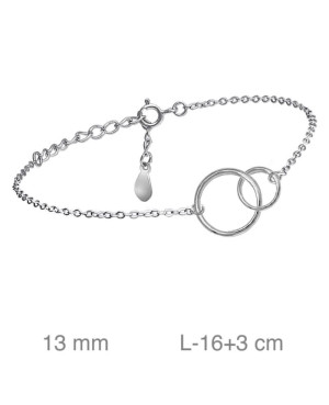 Pulsera Aros Plata Ley