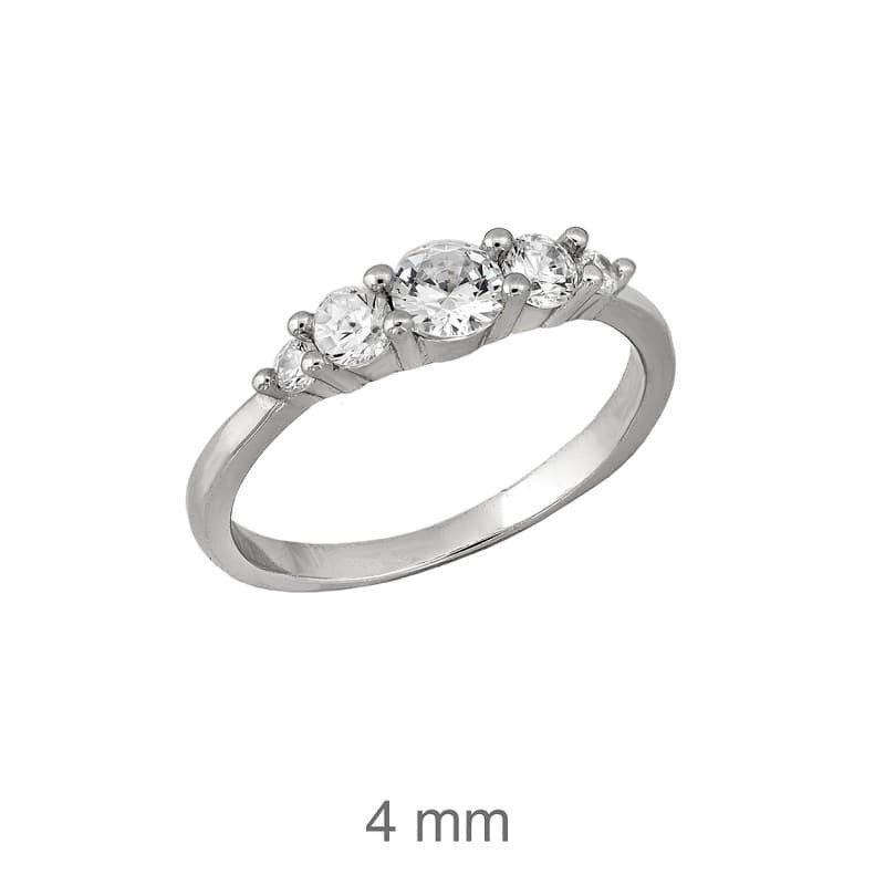 Anillo Circonitas Plata Ley