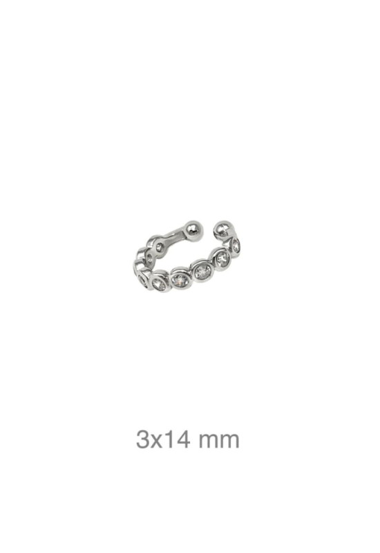 Ear Cuff de Circonitas Plata Ley