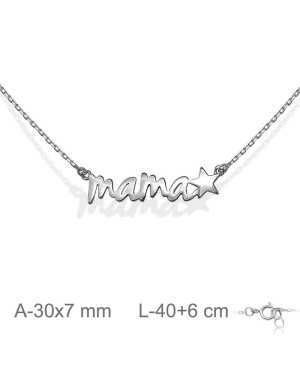 Collar Mama con Estrella Plata Ley