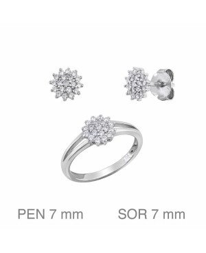 Conjunto Comunión Circonitas Plata Ley