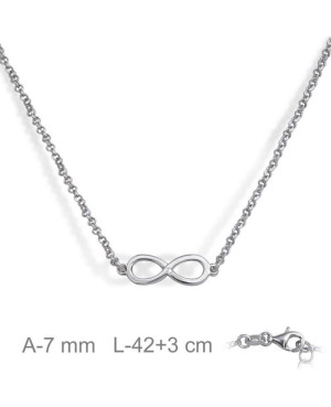 Collar Infinito Plata Ley