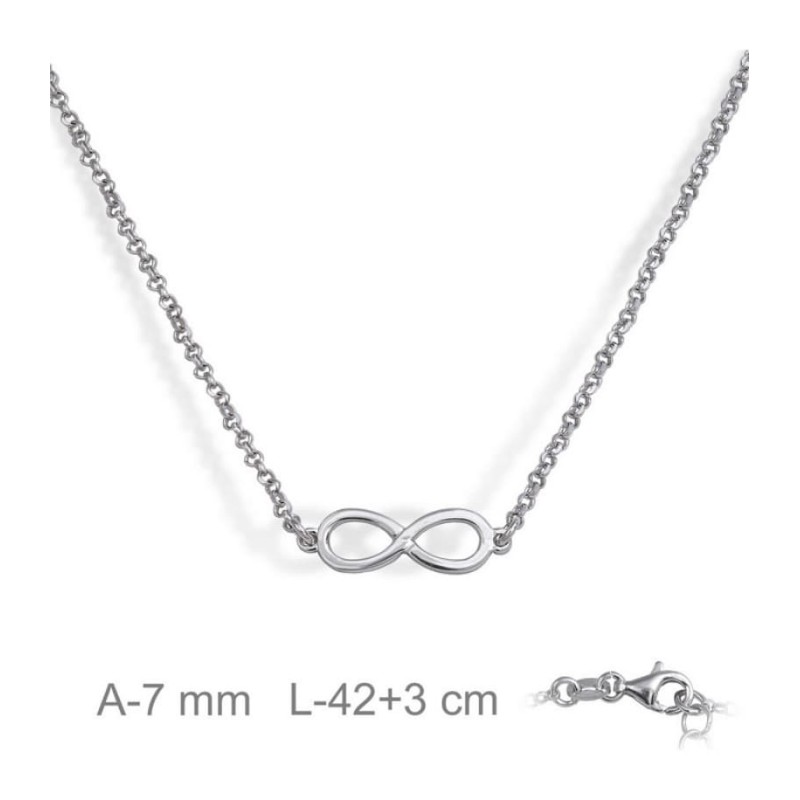 Collar Infinito Plata Ley