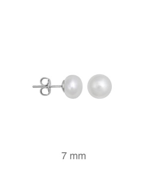 Pendientes Perlas Naturales Plata Ley