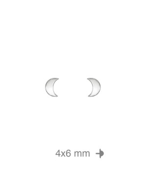 Pendientes Rosca Luna Plata Ley