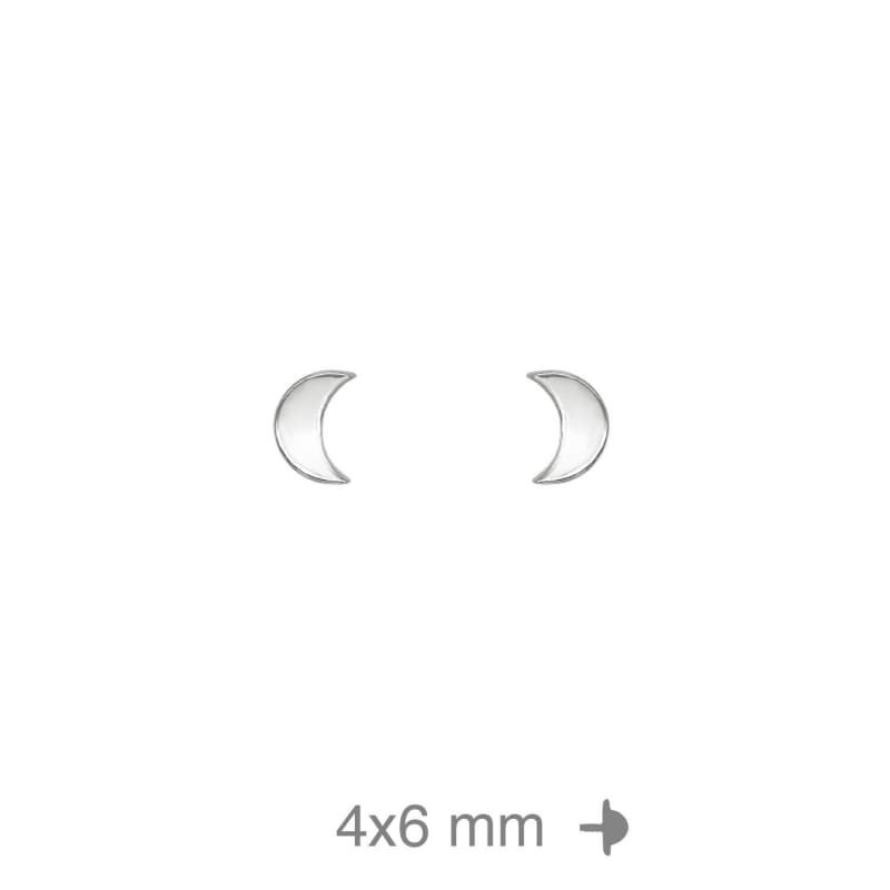 Pendientes Rosca Luna Plata Ley