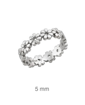 Anillo Margaritas Plata Ley