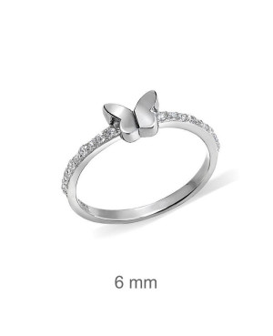 Anillo Mariposa Circonita Plata Ley