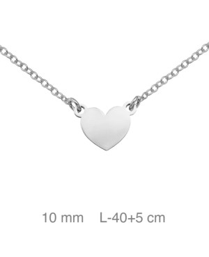 Collar Corazón Plata Ley